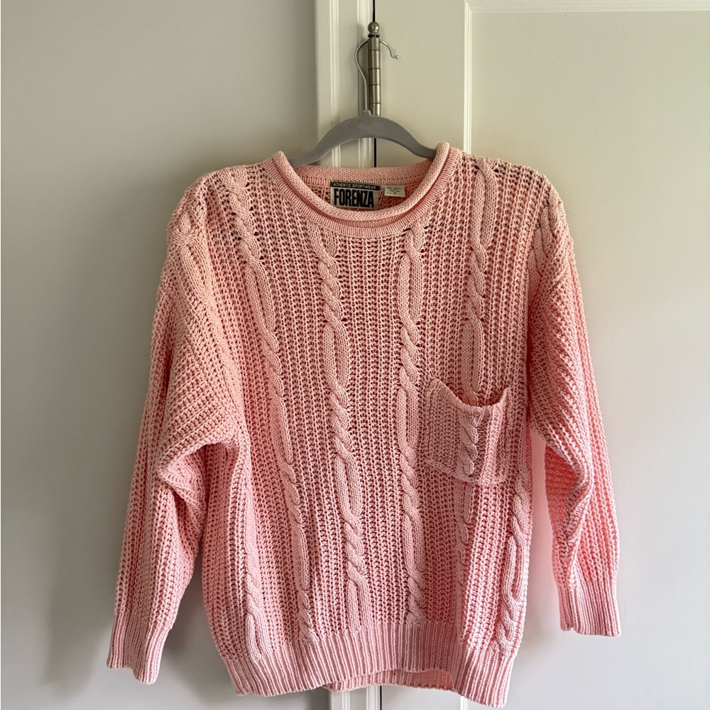 Forenza Pink Cable Knit Sweater